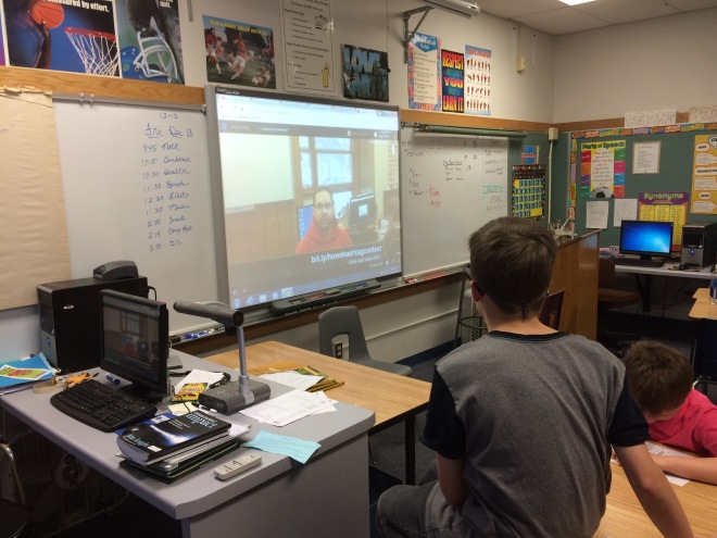 5th graders helped me create a video newsletter with the app Touchcast. We shared our good news with the school community.